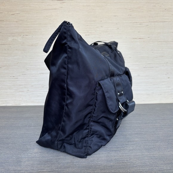 Lauren Ralph Lauren Black Nylon Duffel Overnight Weekend Travel Tote Bag - Picture 6 of 16